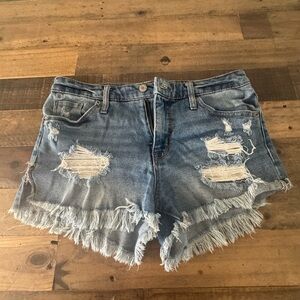Mossimo Supply Co Blue Vintage Distressed Jean Shorts
